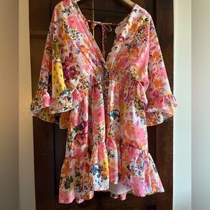 Juniors’ Sz. XL Girl Soul Floral Flowy Dress